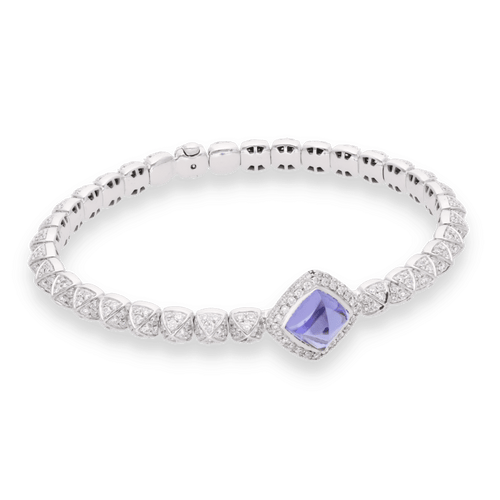 Bracelet Bracelet FRED "Pain de sucre" or gris, tanzanite & diamants 58 Facettes