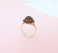 Bague 54.5 Bague Fleur Grenats Or Jaune 58 Facettes AA 1485