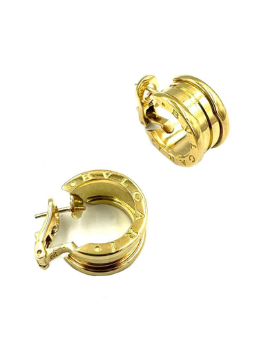 Boucles d'oreilles BVLGARI. Collection BZero1, boucles d’oreilles or jaune 18K 58 Facettes