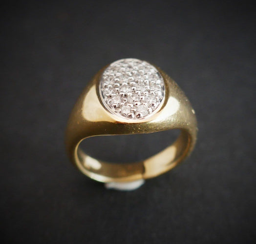Bague 54 Bague Chevalière Diamants 58 Facettes 844148