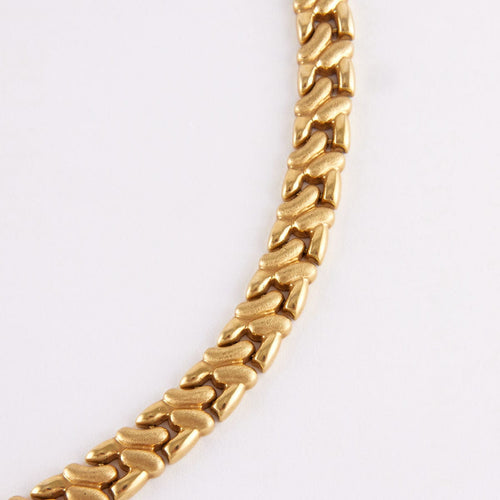 Collier Collier en or jaune, Saphirs Cabochon 58 Facettes