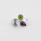 Bague 53 Bague Trilogie Or blanc Péridot Améthyste Aigue-marine 58 Facettes 240045