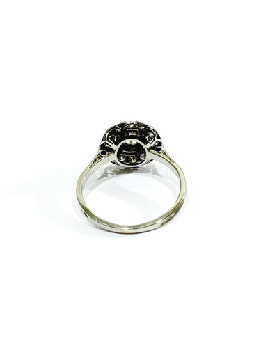 Bague 53 Bague Or Blanc Diamants 58 Facettes
