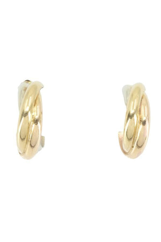 Boucles d'oreilles DEMI CRÉOLES 3 ORS 58 Facettes 052921