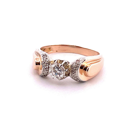 Bague Solitaire ancien Diamants 58 Facettes