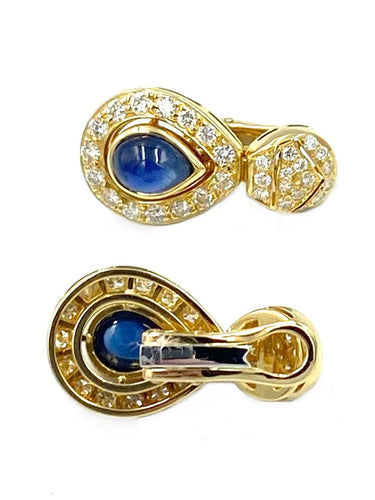 Boucles d'oreilles ADLER - boucles d’oreilles or jaune, saphirs et diamants 58 Facettes