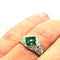 Bague 50 Bague Art Déco diamants et émeraudes 58 Facettes 3712