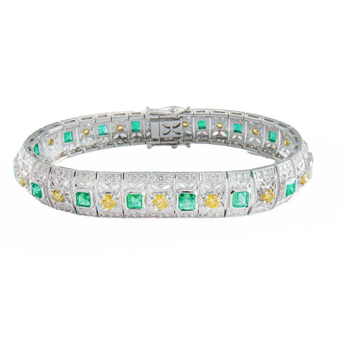 Bracelet Bracelet Émeraudes et Diamants 58 Facettes 861