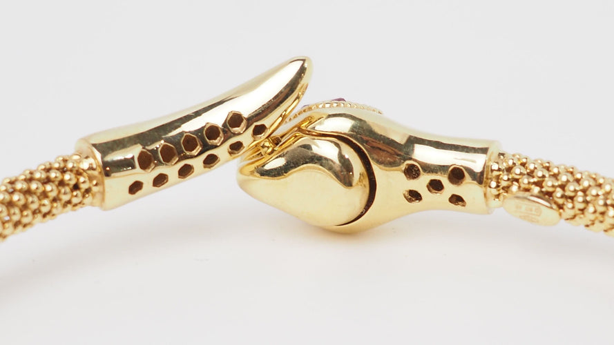 Bracelet 17cm Bracelet serpent en or jaune et rubis 58 Facettes 32541