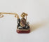Pendentif Collection - chaine et pendentif sceau, or argent et rubis 58 Facettes