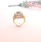 Bague 51 Bague Fleur Diamants Or Rose Platine 58 Facettes AA 1627