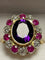 Bague 55 Bague ovale festonnée Améthyste Diamants Rubis 58 Facettes