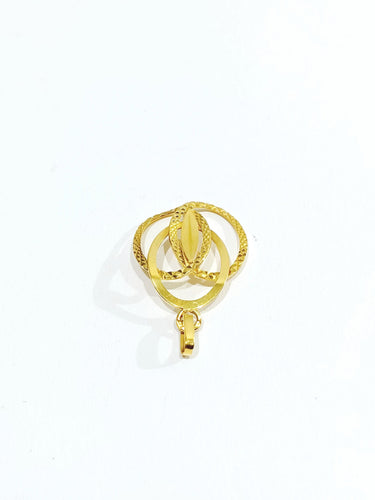 Pendentif Pendentif cercles entrelacés en or jaune 58 Facettes
