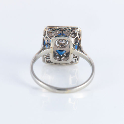 Bague Bague Art Déco, saphirs et diamants 58 Facettes