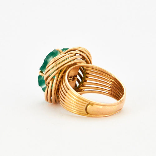 Bague 51 Bague Chrysoprase Diamant 58 Facettes 230492