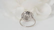 Bague Bague Art Déco double entourage de diamants en or blanc et platine 58 Facettes 31669