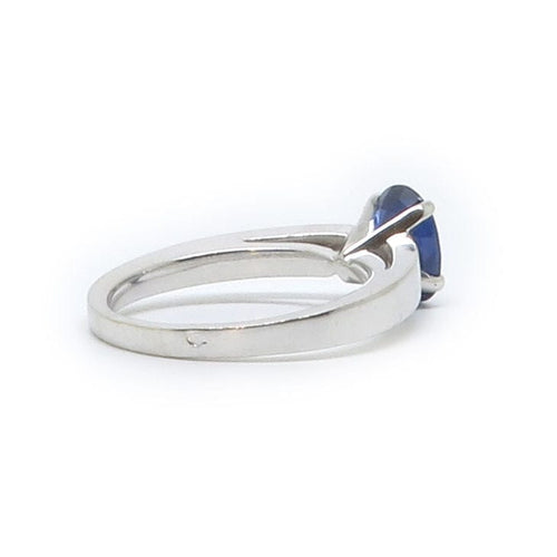Bague 54 Bague Solitaire Or blanc Saphir 58 Facettes
