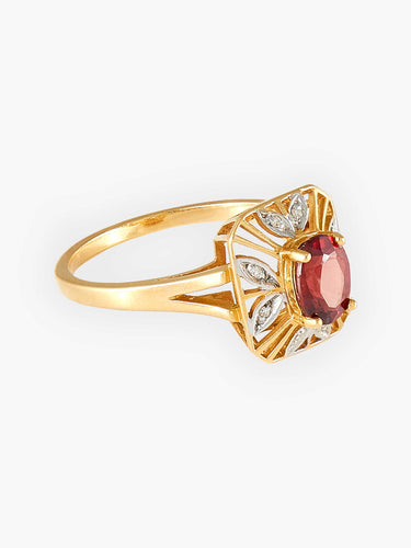 Bague Bague Marguerite Grenat et Diamants 58 Facettes ES3302A