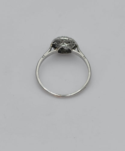 Bague 54 Bague Art Déco Platine Diamants 58 Facettes