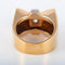 Bague 54 Bague Tank Or Jaune Diamants modèle Noeud 58 Facettes 487