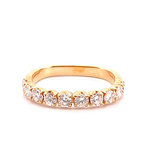 Bague 53 Alliance or jaune et diamants 58 Facettes