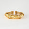 Bracelet Bracelet rigide en or jaune godronné 18 k et diamants 58 Facettes