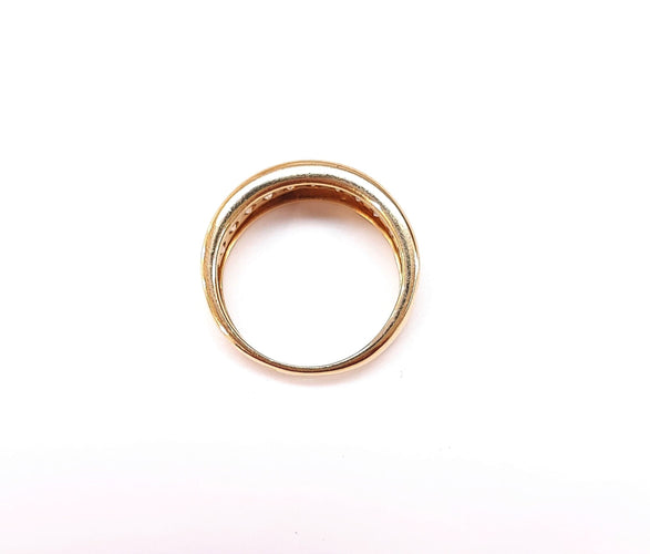 Bague 50 Bague anneau or jaune diamants 58 Facettes RAIL.234/6