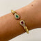 Bracelet Bracelet Jonc pierres de couleur Diamants 58 Facettes