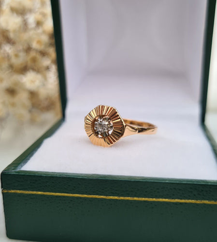 Bague 50.5 Bague Art Déco guillochée 58 Facettes 324