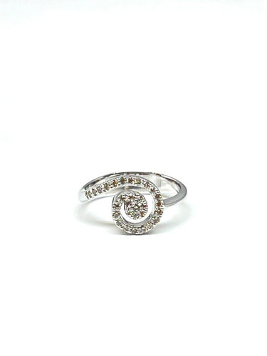 Bague Bague tourbillon or blanc diamants 58 Facettes