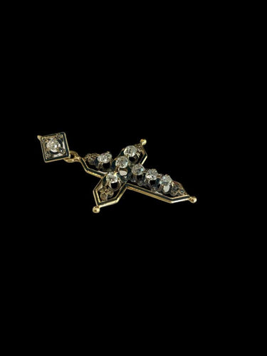Pendentif Pendentif Croix Diamants taille coussin 58 Facettes 1161950