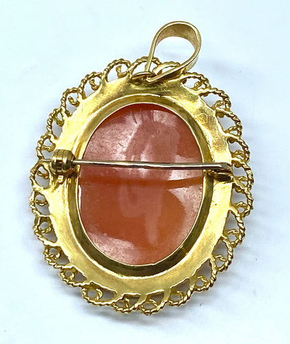 Broche Broche pendentif camée profil de femme 58 Facettes AB197