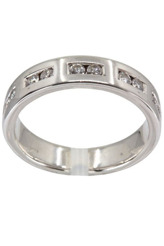 Bague 47 DEMI-ALLIANCE DIAMANTS 58 Facettes 038641