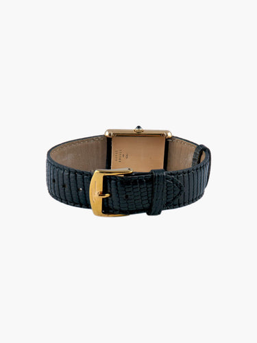 Montre Montre Baume & Mercier, Modèle Tank, Remontoir Saphir, Or jaune 58 Facettes