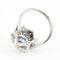 Bague 53.5 Bague en Argent & aigue-marine de synthèse 58 Facettes