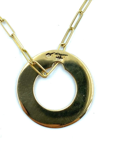 Collier DINH VAN. Collier Cible or rose 18K 58 Facettes