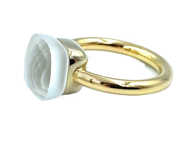 Bague 52 POMELLATO. Collection Nudo, bague or et topaze gelée 58 Facettes