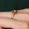 Bague 55 Bague Marguerite diamants et rubis 58 Facettes P6L12