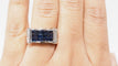 Bague 55 Bague bandeau saphirs diamants 58 Facettes 32390