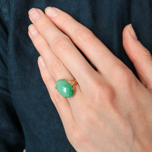 Bague Bague cabochon de jade 58 Facettes 432