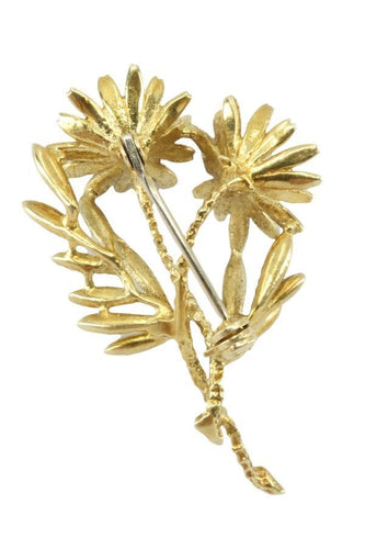 Broche BROCHE FLORALE ÉMAIL ET PERLES 58 Facettes 048711