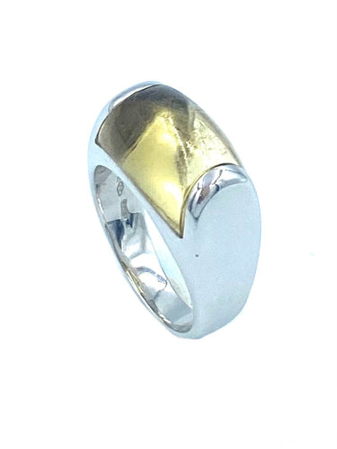 Bague 51 BVLGARI - Bague Tronchetto or blanc et citrine 58 Facettes