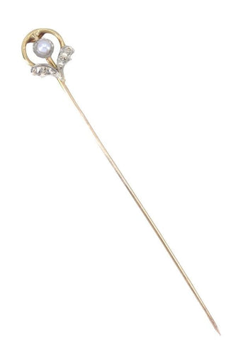 Broche ÉPINGLE ANCIENNE PERLE 58 Facettes 071531