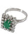 Bague BAGUE ÉMERAUDE ENTOURAGE DIAMANTS ANNÉES 50' 58 Facettes 038761