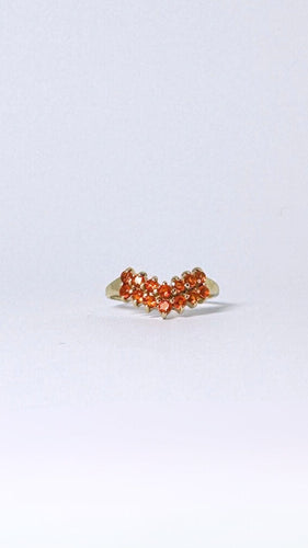 Bague 57 Bague chevron Or jaune Opales de feu 58 Facettes 2309023