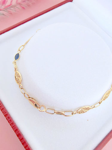 Bracelet Bracelet filigrane Saphirs Or Jaune 58 Facettes AA 1594