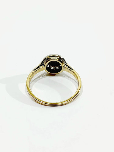 Bague 49.5 Bague Or Argent Diamants Et Perles 58 Facettes 3087/1