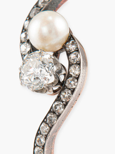 Bracelet Bracelet Or et Perle fine époque Romantique 58 Facettes