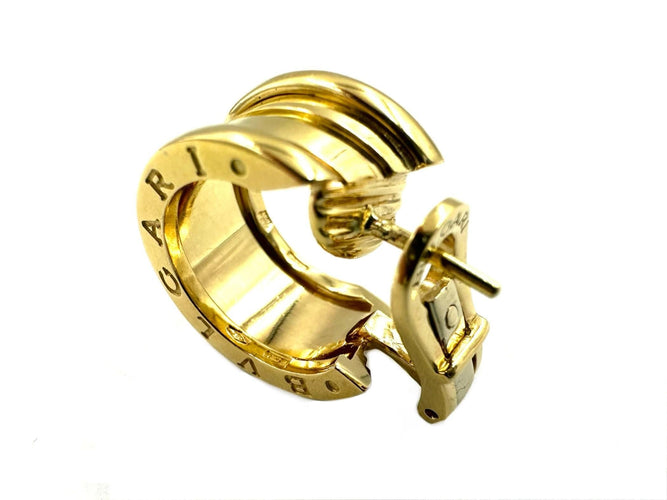 Boucles d'oreilles BVLGARI. Collection BZero1, boucles d’oreilles or jaune 18K 58 Facettes