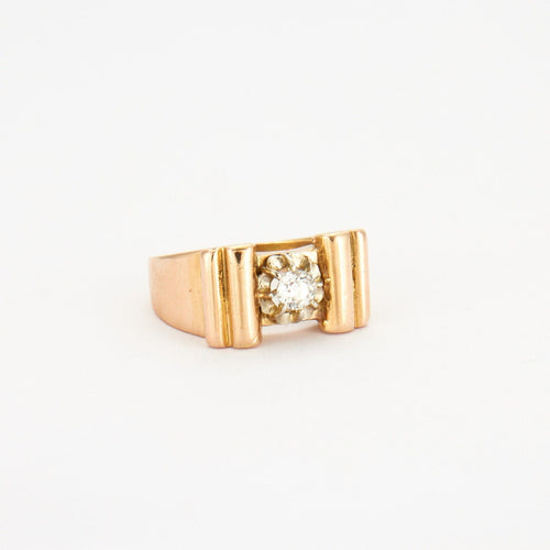 Bague 60 Bague Tank Or jaune, diamant 58 Facettes